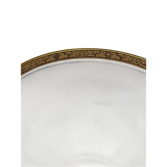 Vintage Lenox Autumn Crystal Bowl 24K Gold Encrusted Rim - Picture 2 of 5